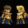 10cm Saint Seiya Anime Figure Myth Cloth Leo Aiolia Aquarius Camus Cancer DeathMask Golden Zodiac Knight Japanese Dolls Hobbies