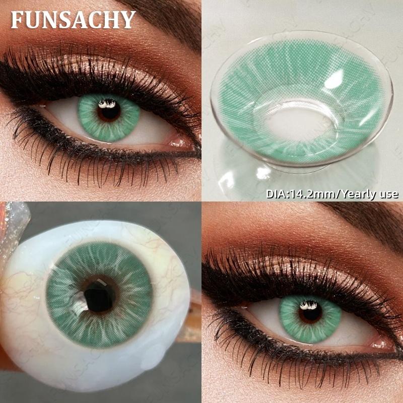 FUNSACHY 1 Pair Color Contact Lenses for Eyes Natural Softlens Lenses Cosmetic Eye Contacts Gray Pupils Yearly Lens Brown Lens