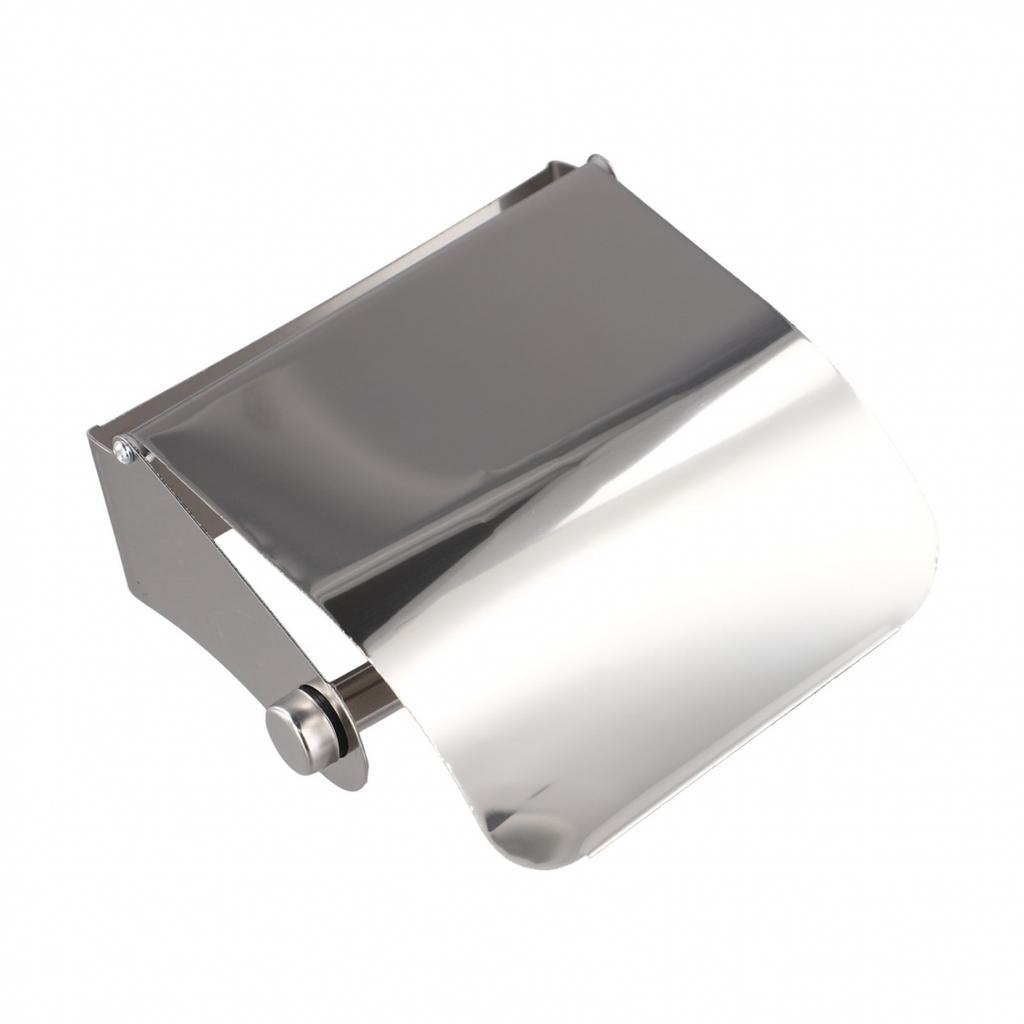 Cloakroom Toilet Wall Mounted Tissue Roll Holder Silver