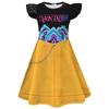 K-POP Witch Hunters Summer Kids' Cosplay Gold-Embossed Cartoon Print Dress