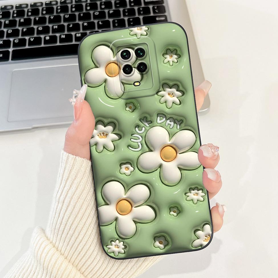 Casing For Redmi Note 9 9S 9Pro 4G Back Cover For Redmi Note 9 Pro Case Cute Cartoon Fashion Flowers Silicone Shockproof Bumper