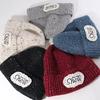 Korean Style Versatile English Letter Hat for Women In Autumn and Winter Warm Knitted Hat Sweet and Versatile Small Pullover Woolen Hat Showing Face