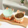 New Gradient Ceramic Cat Bowl Pet Bowl Cat Eating Bowl Drinking Bowl Pet Supplies Dog Bowl Cat Bowl Tall Bowl with Slanted Mouth