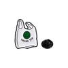 Cartoon plastic bag smiley face shape brooch trendy schoolbag clothes decoration oil spike needle