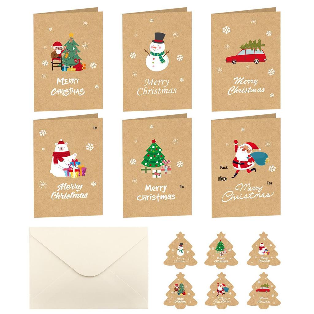 Creative Cowhide Christmas Holiday Greeting Card Set - Hot Selling Gift & Message Cards