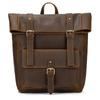 Genuine Crazy Horse Leather Backpack for Men & Women - A4 Books Top Layer European Style Bag
