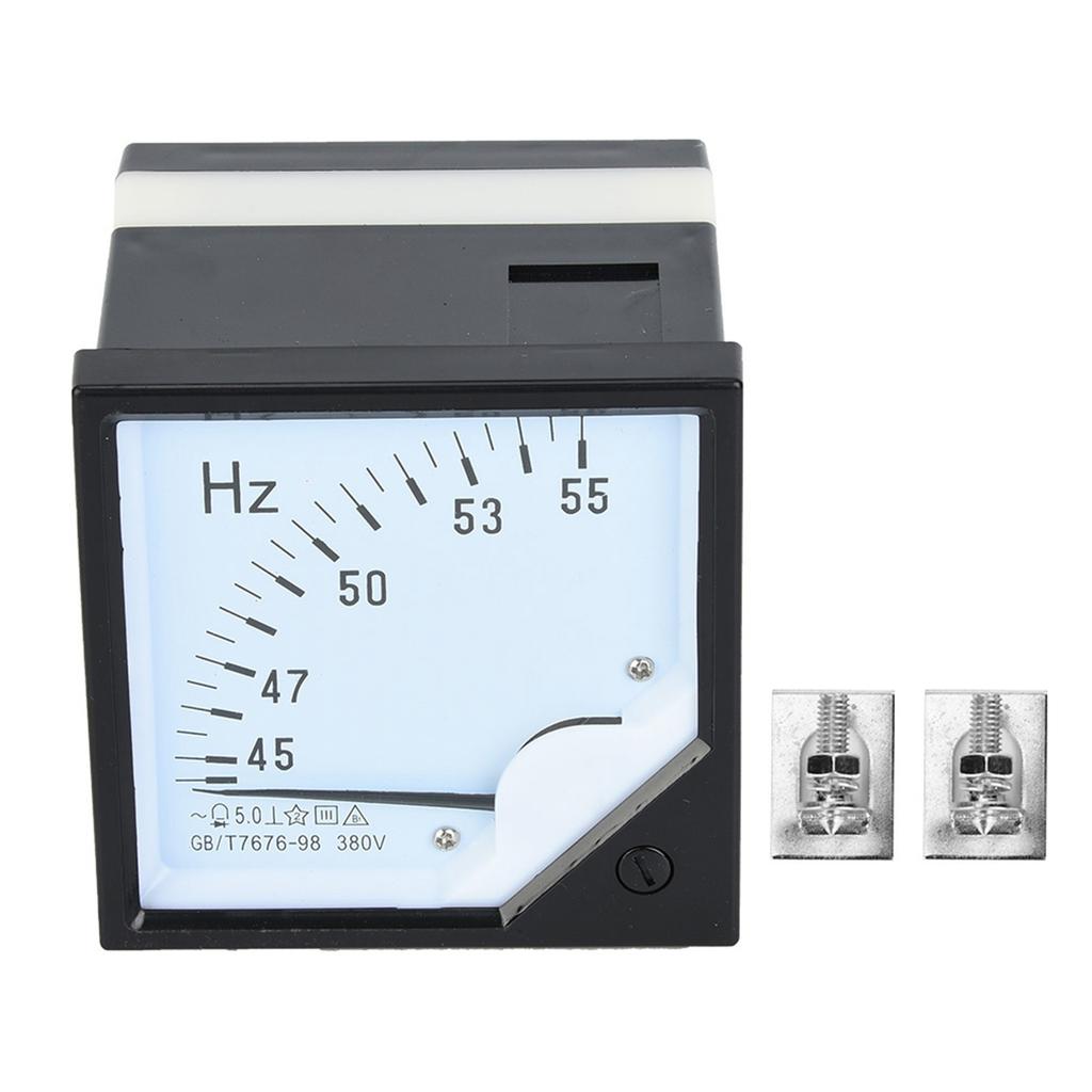 Square Panel Frequency Meter 45 55Hz AC 380V 1.5 High Accuracy Frequency Tester