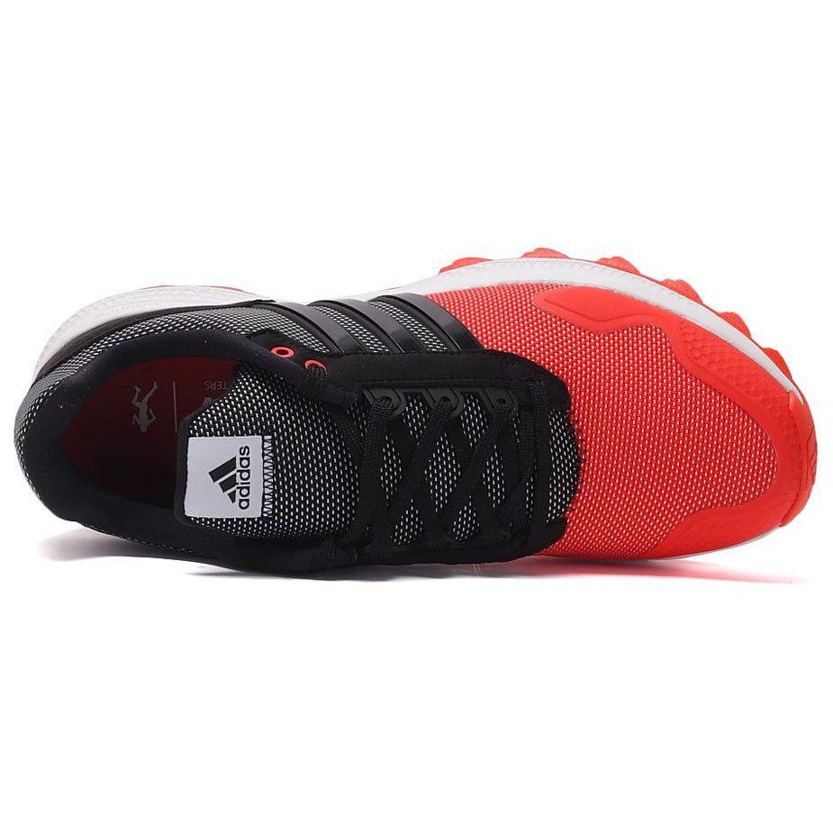 Adidas Comfortable Shock Absorbing Durable Low Top Running Shoes Men Sneakers Black White Red AQ5669