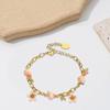 Fashion Peach Charm Bracelet Symbolizing Sweetness and Good Fortune Suitable for Youthful Women and Fashion Enthusiasts