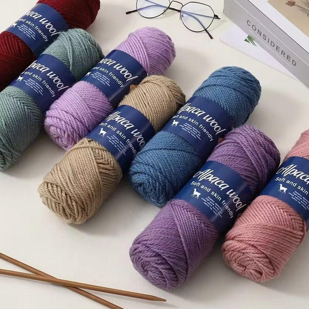 1Roll Handicraft Alpaca Wool Yarn Soft Warm Coarse Yarn DIY 100g Knitting Crocheting Yarn