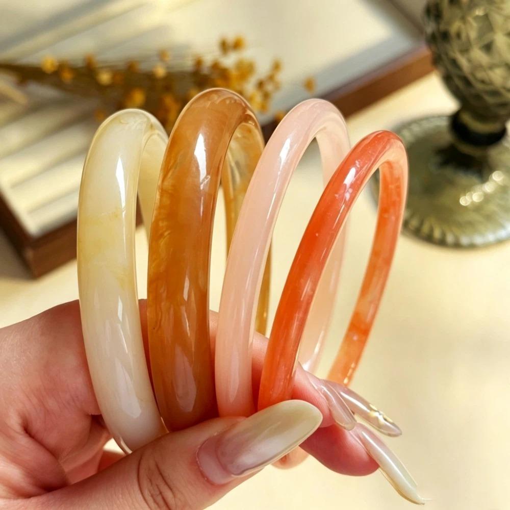 4 pcs/set Light Luxury Resin Bracelet Set Vintage Layering Jewelry Stackable Bangle  Wedding