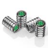 Lucky Four‑Leaf Clover Car Tire Valve Stem Caps, Copper Electroplated Creative Modified Tyre Air Nozzle Valve Core Caps Universal Auto Accessories