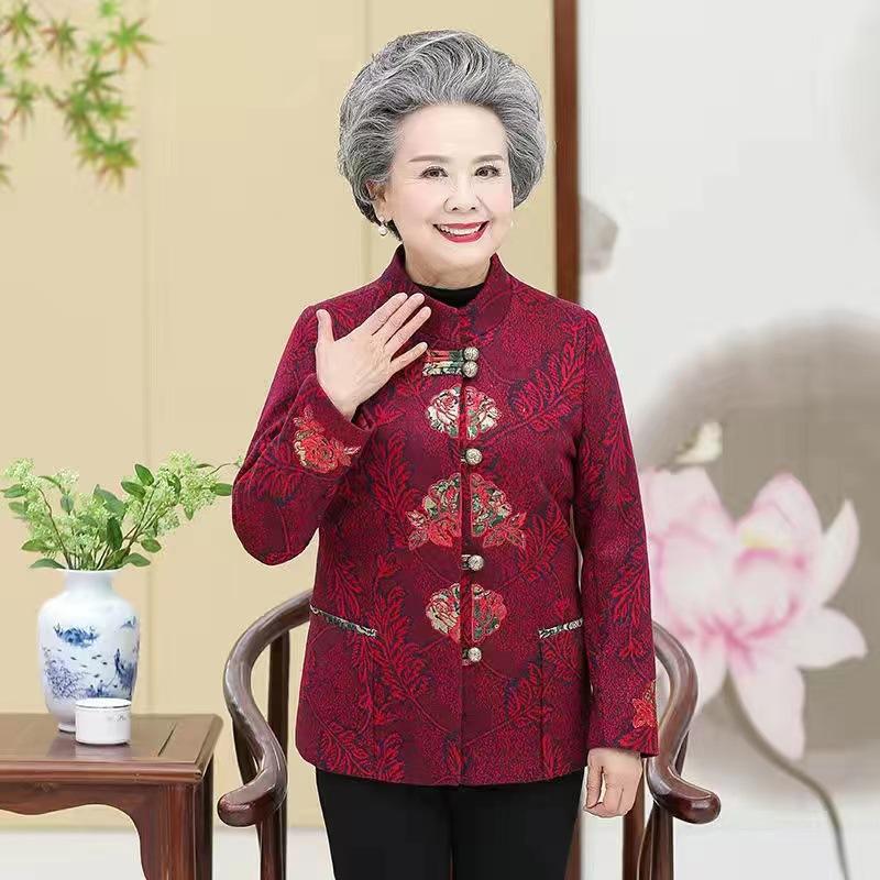 Spring and Autumn Jacket Set for Mature Women (Ages 60-80) – Grandma Style