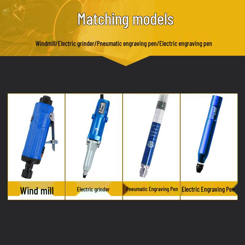 Diamond Multi-Shape Grinding Needle Set - 3mm Abrasive Engraving and Polishing Heads