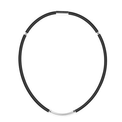 שרשרת אנטי-סטטית AIMEIS, טיטניום, מגנטית, גרמניום, יוניסקס, סיליקון, 2 מידות [מתאימה לכל העונות] (45 ס"מ, שחור)