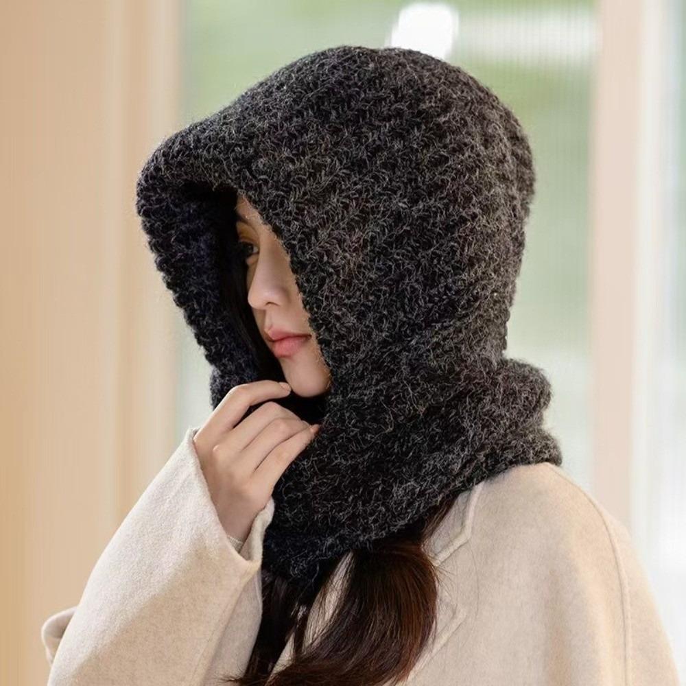 Warm Scarf Mask Integrated Hat Windproof Ear Protection Hat New Neck Warmer  Autumn and Winter