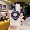 Magnetic Stand Transparent Plating Phone Case For iPhone 17 16 15 Pro Max 14 13 12 11 X XR XS 7 8 Plus SE Armour Protector Cover