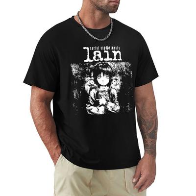 Serial Experiments Lain T-Shirt Plus Sizes Street Wear Funny T Shirts Men