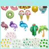 Hawaiian Pineapple Flamingo Aluminum Foil Balloon For Wedding Party Decorations