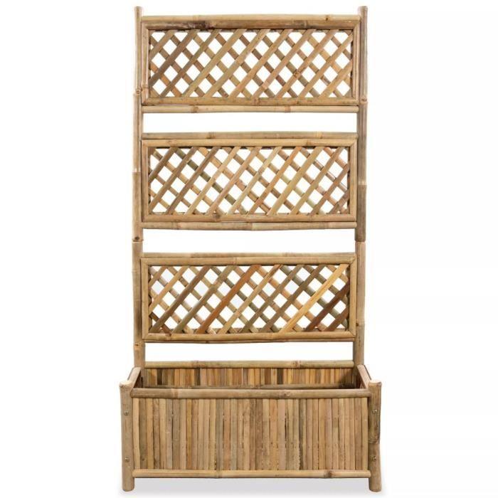VidaXL Lit surélevé de jardin avec treillis Bambou 70 cm 43714