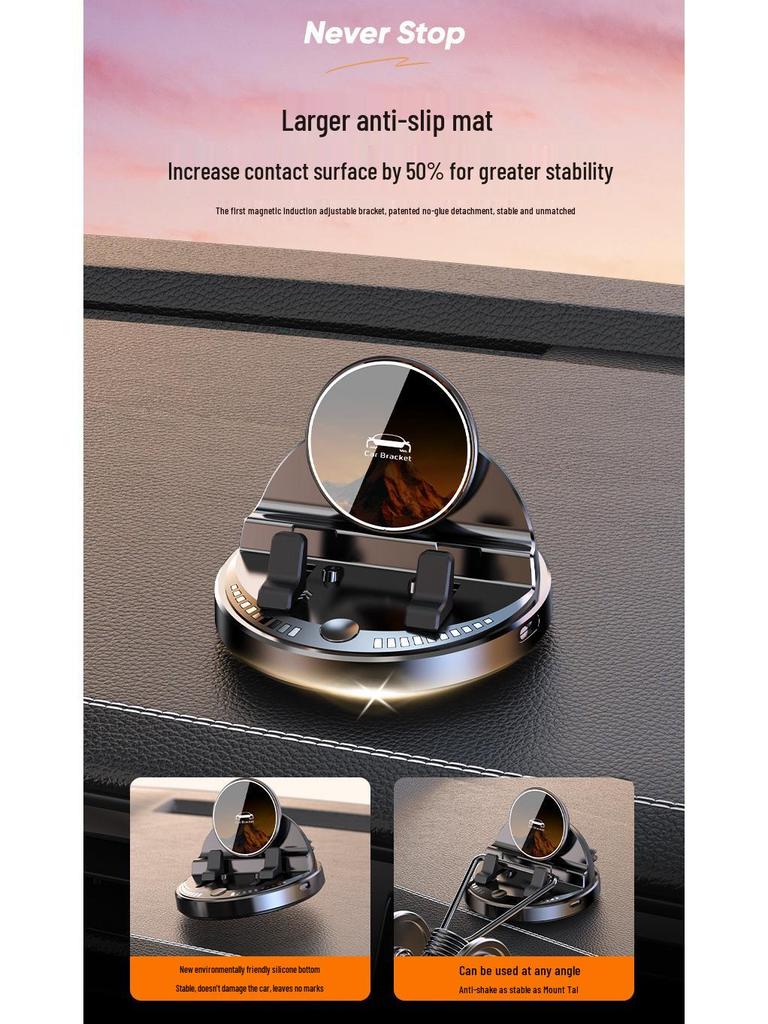 2025 Anti-Shake Wireless Car Phone Holder for Dashboard Navigation