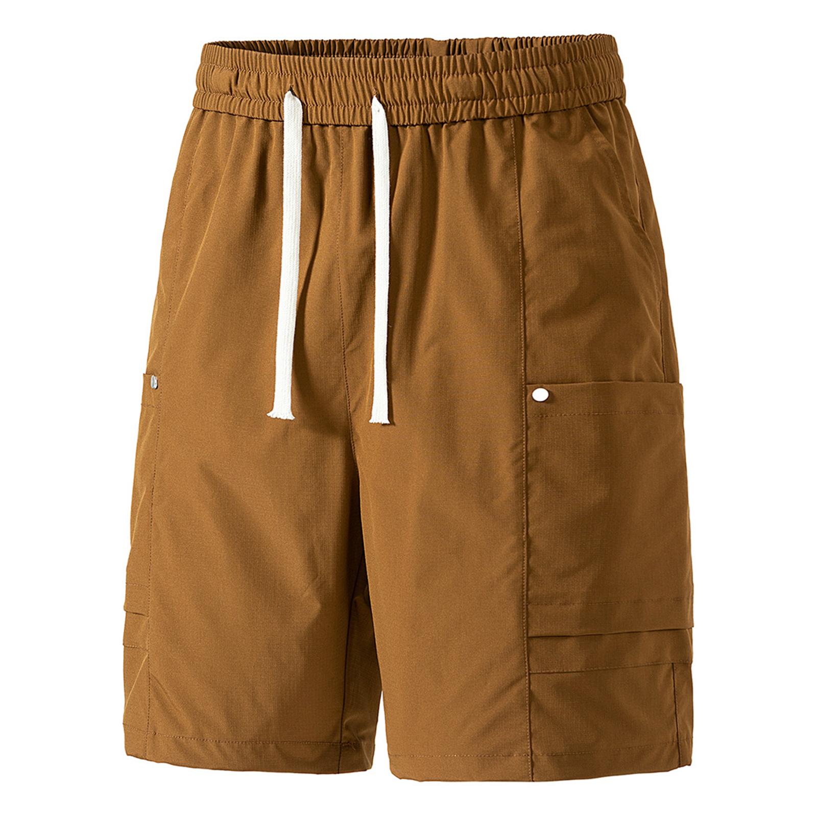 

Men s Shorts Running Sports Loose Beach Pants L кофейный