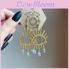 Bohemian Sun Moon Crystal Earrings Handmade Vintage Style For Women