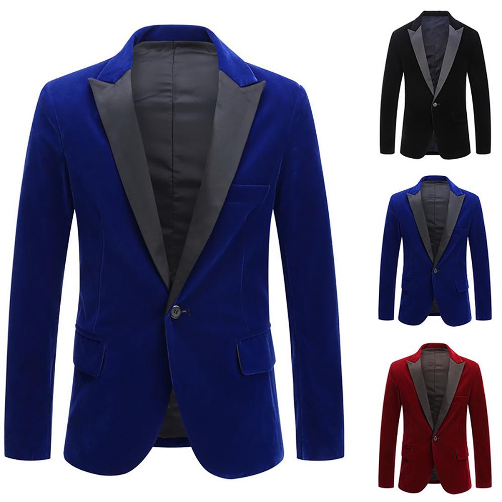men's one button suit jacket
