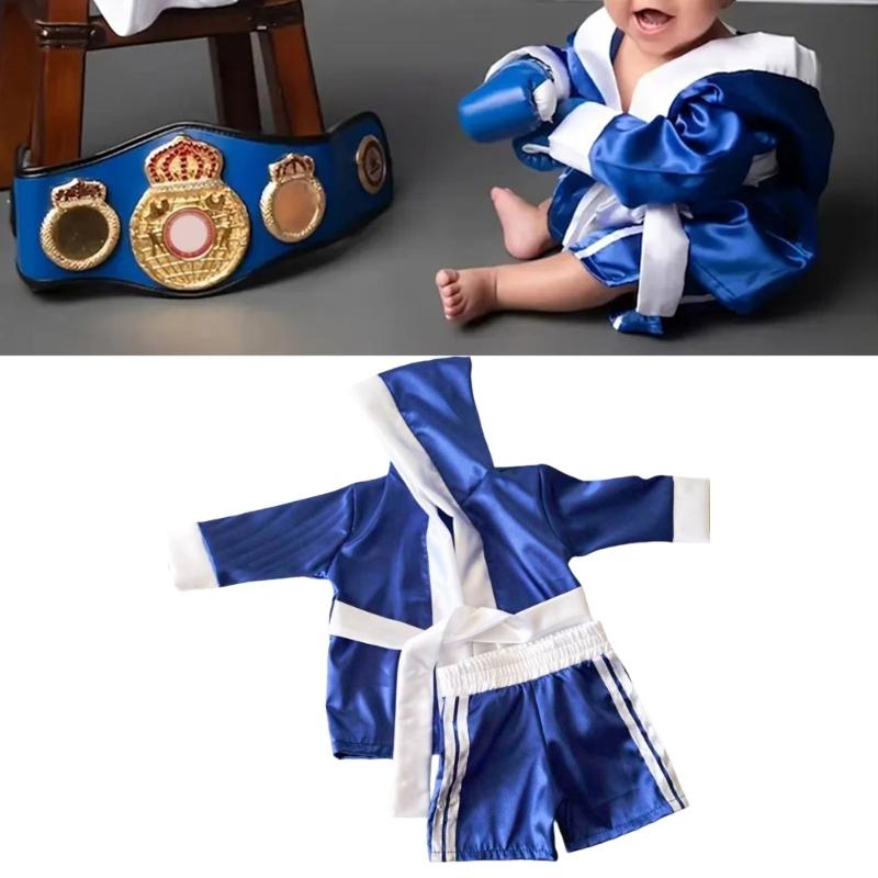 Completo da Boxe per Fotografia di Neonati Delicato sulla Pelle Chiusure Sicure Costume per Celebrazione dei 100 Giorni del Neonato