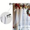 Set Of 2 Christmas Window Printed Curtain Home Decor Treatment Bedroom Office Kitchen With Rod Pocket Polyester Perfect For