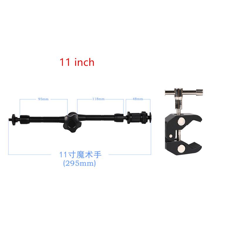 7|11|20 Inch Metal Articulating Magic Arm Super Clamp Holder Stand for DSLR Camera Photo Studio Photography Accessories Prop Kit