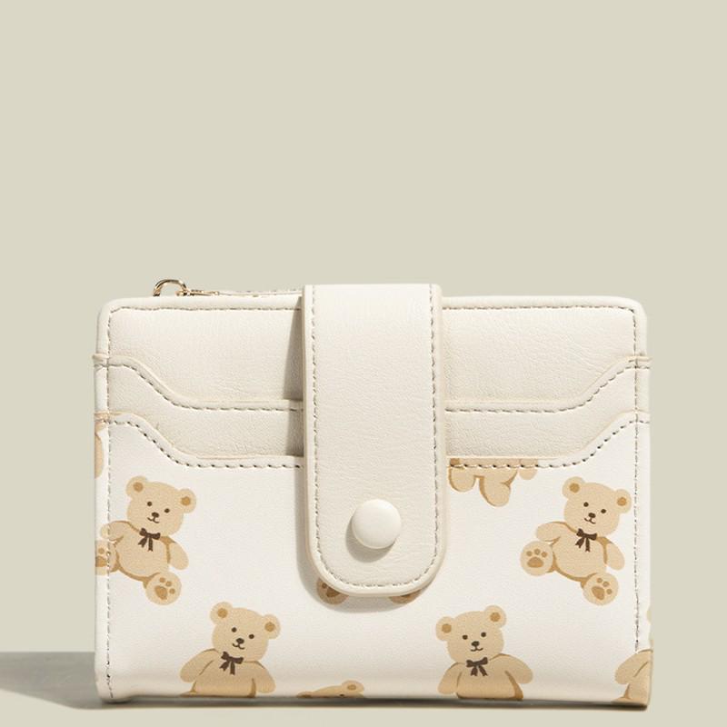Women's Cross-Border Short Buckle Wallet - Multi-Card Slot Coin Purse & Card Holder with Print Design