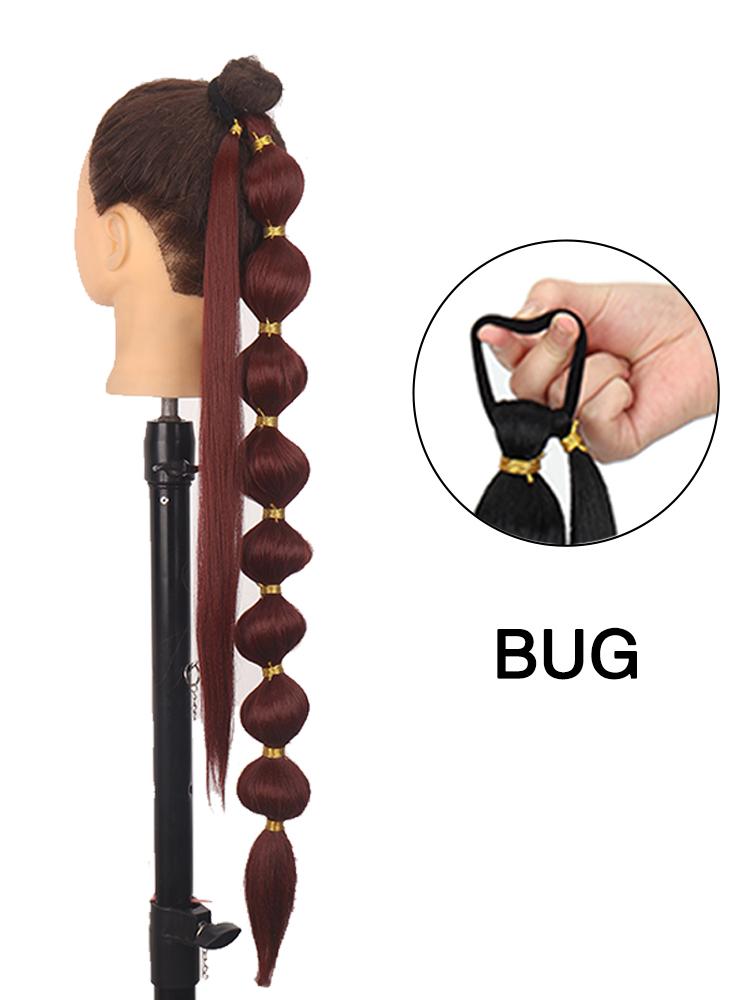 

Синтетический хвост XINRAN с пузырьками и эластичной завязкой, длинный хвост, наращивание парика-фонарика, 75 см, красный хвост для женщин, вечерние 75CM