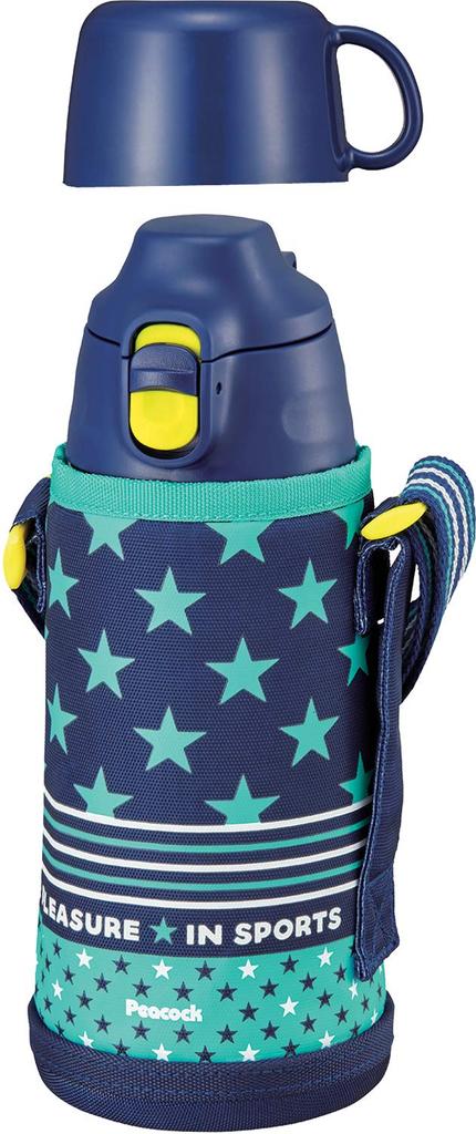 Termoska Průmysl Páv Láhev na vodu Velká kapacita Přímé pití Izolace chladu 800ml Láhev 2v1 Hrnkový nápojový Izolační sáček v ceně Školka