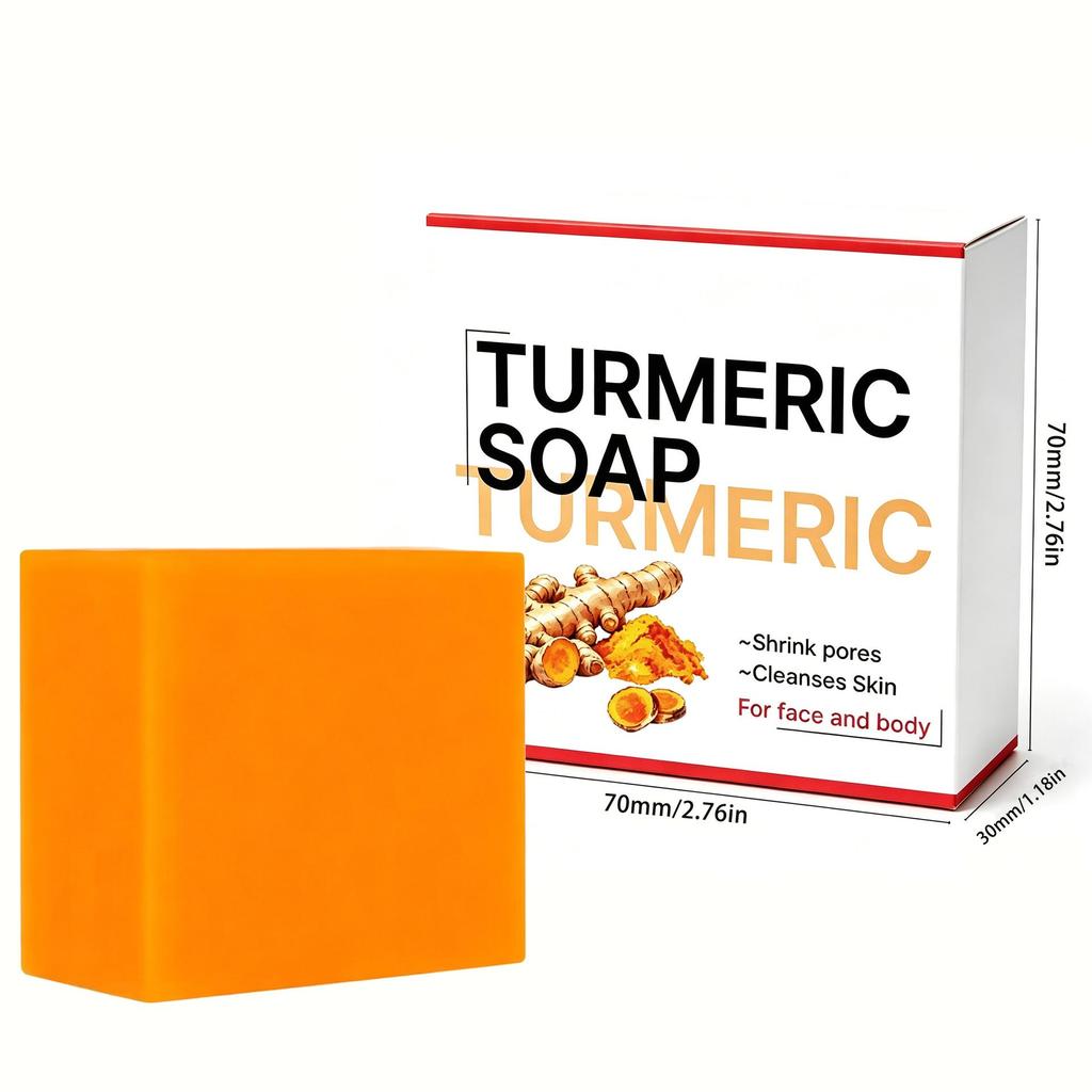TK Style Handmade Cold Process Soap: Turmeric, Lemon, Kojic Acid, & Ginger for Bath & Face - European & American Market.