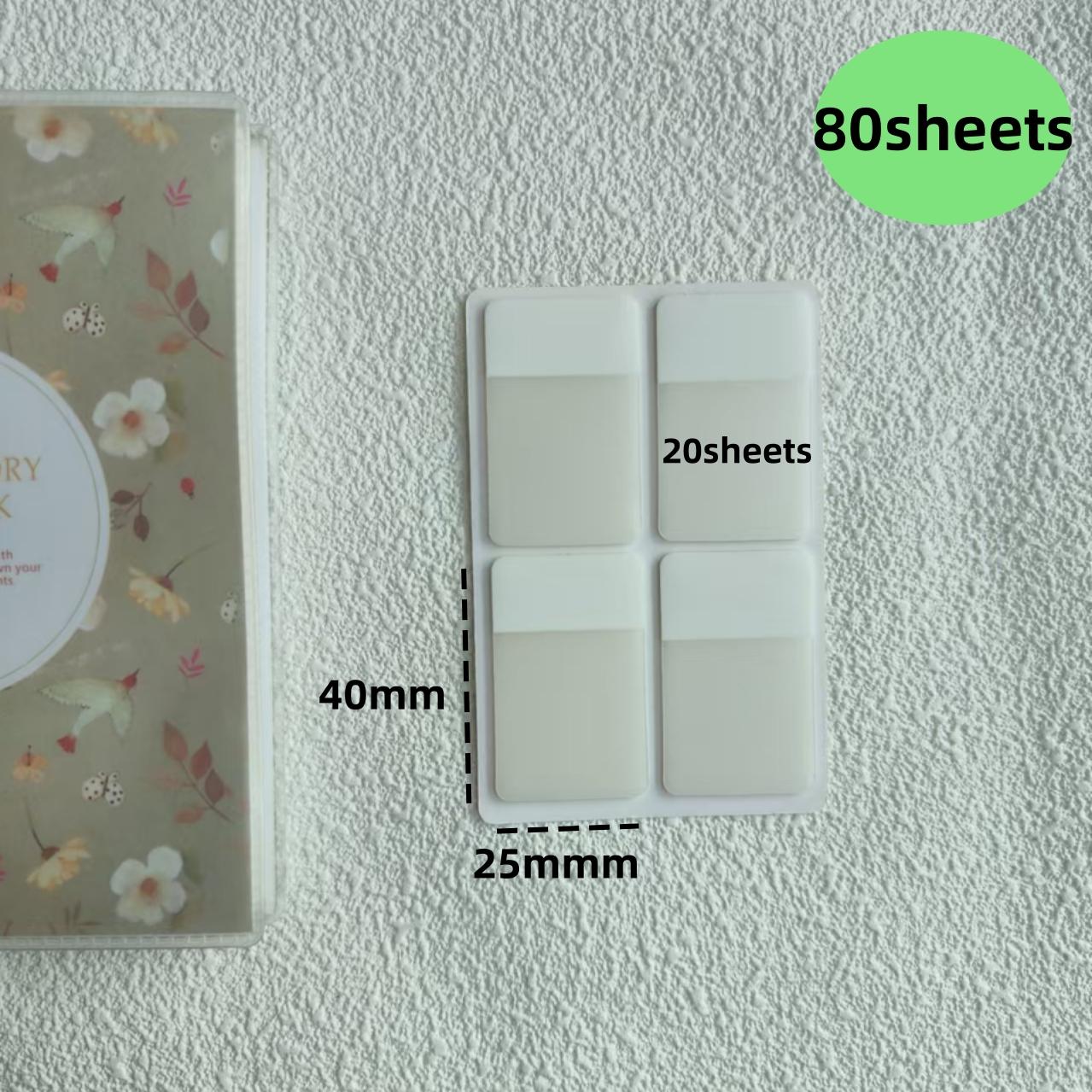 

40/80/160 Sheets Transparent Sticky Notes Self-Adhesive Reading Annotation for Books Notepad Bookmarks Memo Pad Index Tabs