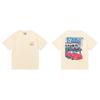 Premium Cotton Graphic Tee Streetwear Oversized Short Sleeve T-Shirt Men Loose Fit Letter Print Washed Vintage Style
