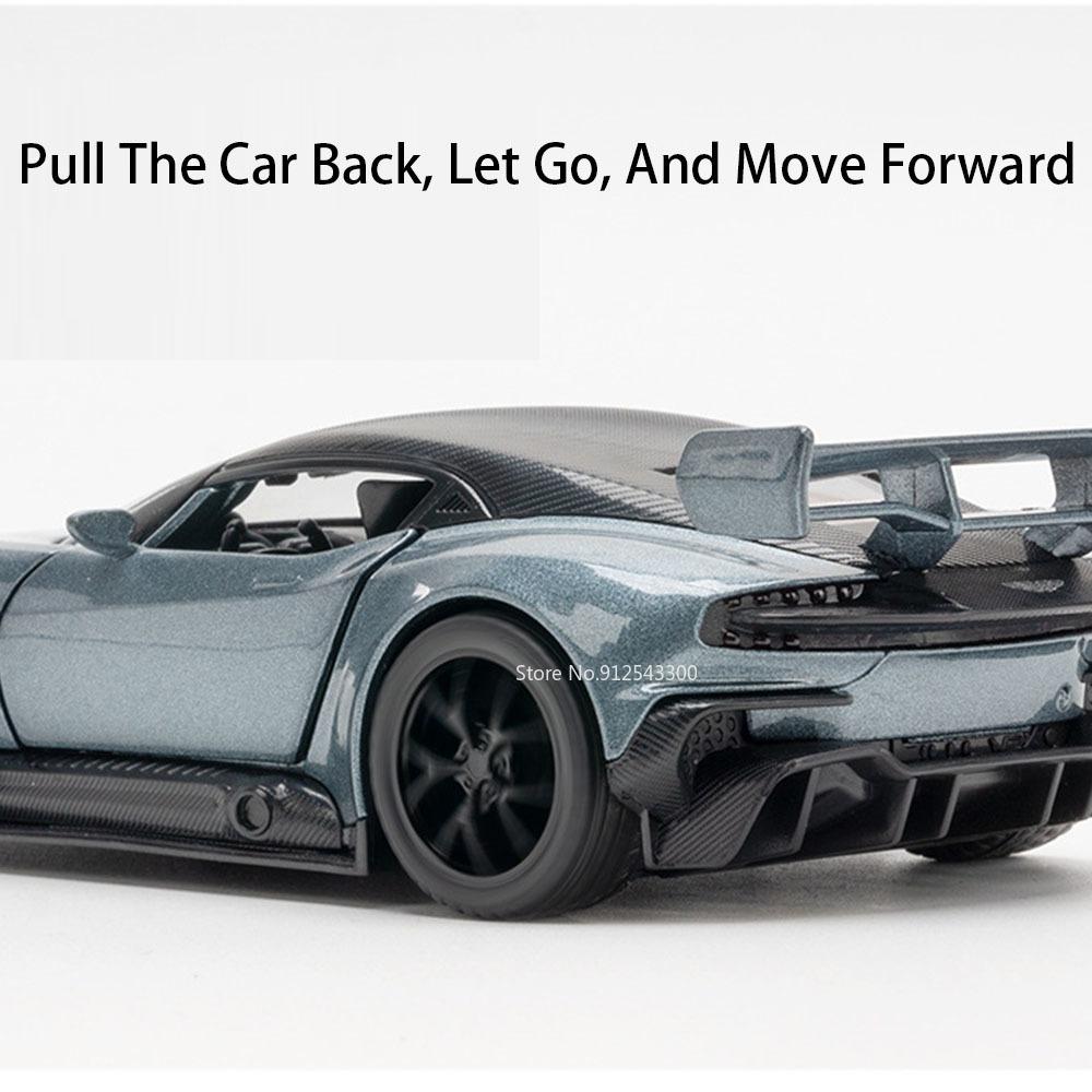 1:32 Scale Vulcan Valkyrie Toy Car Model Metal Diecast Miniature Vehicle Models Pull Back Sound Light Toys for Kids Holiday Gift