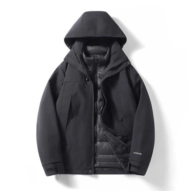 Teen Outdoor Colorblock 3-in-1 Waterproof Windbreaker with Detachable Hood