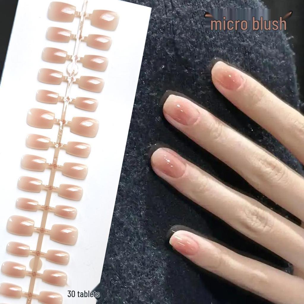 Blush Gradient Nail Tips - Semi-finished, Wearable, Long & Short Styles for Nail Salon Art