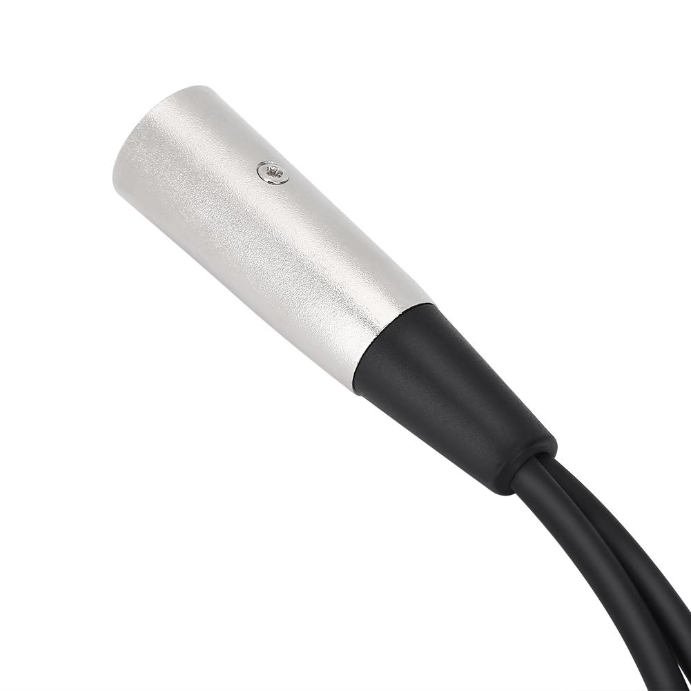 33cm Metal XLR3M to Dual XLR3F Microphone Lighting Tuning Console Cable