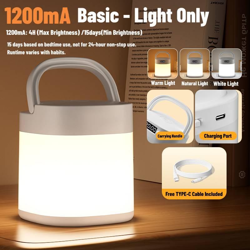 

LED Night Light & Bedside Lamp & Desk Lamp - Aesthetic Things For Bedroom,useful Gift Ideas no clock 1201ma