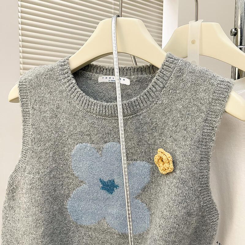 

TonLion Women s Floral Knit Pullover Vest M