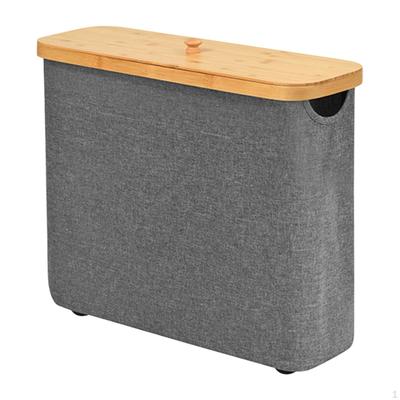 Toilettenpapierhalter aus Bambus, Aufbewahrungs-Organizer für Schlafzimmer
