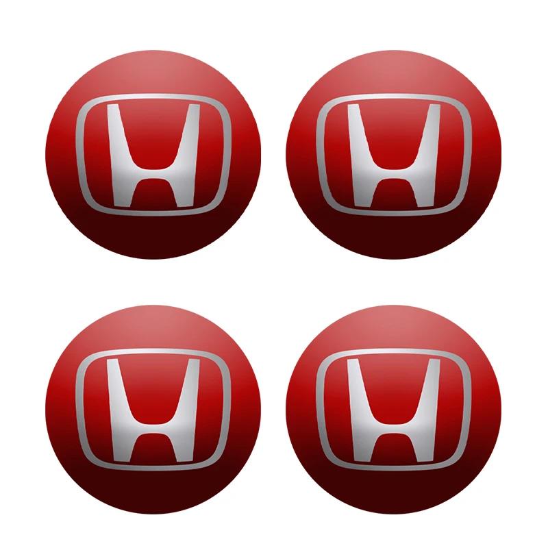 4Pcs/set 56mm Car Wheel Center Hub Caps Logo Sticker For Honda Civic Accord Fit City Vezel CRV Odyssey Jazz Prelude Insight CUL1