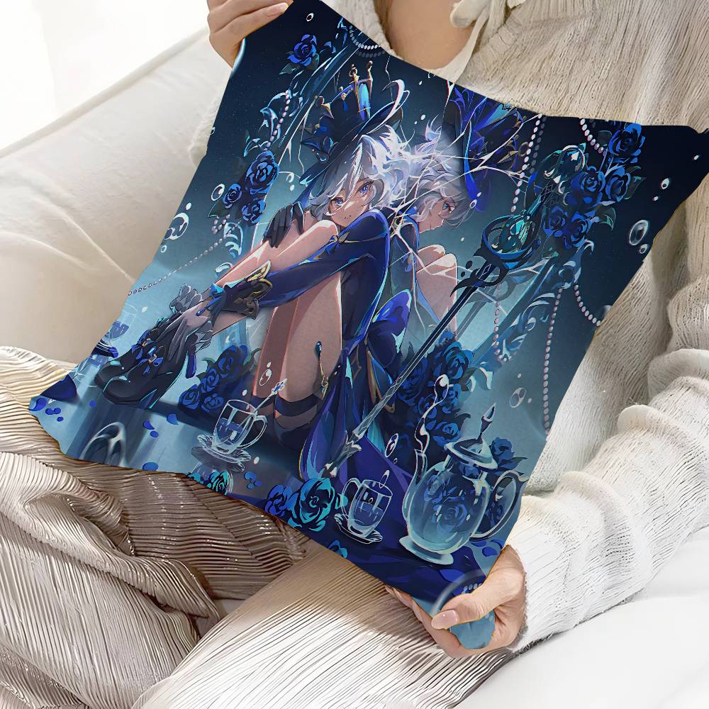 Game F-Furina Pillow Cover Sofa Cushion Cover Home Room Decoration Children Gift