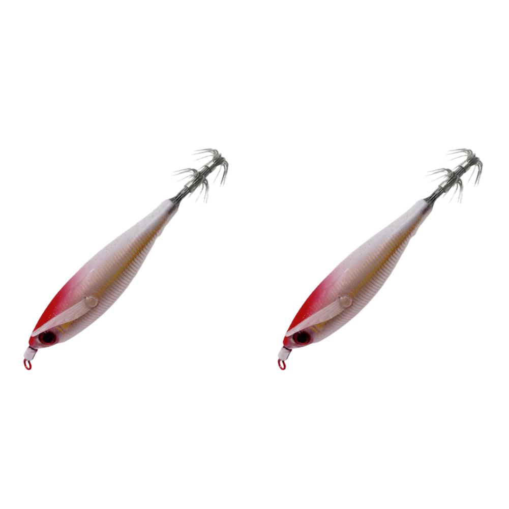 1-10Pcs Luminous Fishing Lure Wood Shrimp Lures Fishing Squid Jig Hook Octopus Cuttlefish Shrimp Jigging Bait for Night Fishing