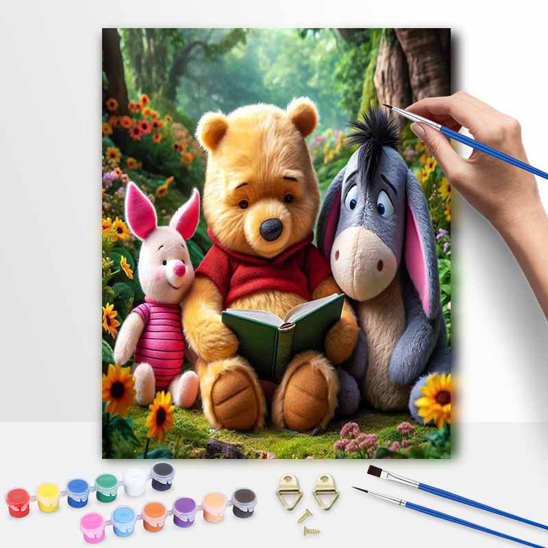 Disney Winnie the Pooh Painting Kit Home Bedroom Wall Art Creative Handmade Gift for Friends and Family