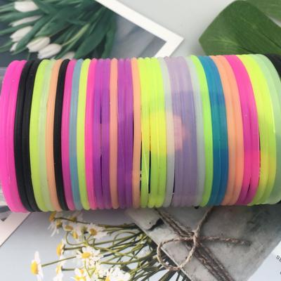 10ks Dámské módní gumičky do vlasů v bonbónových barvách, elastické gumičky do vlasů, silikonová čelenka, scrunchies, náramek, dívčí doplňky