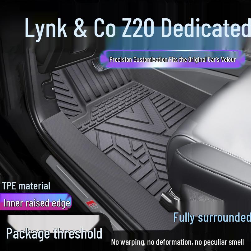 

Applicable Lynk & Co Z20 TPE Floor Mats - Full Coverage Waterproof & Dirt-Proof with Door Sill Protection Upgrade Single: TPE Only